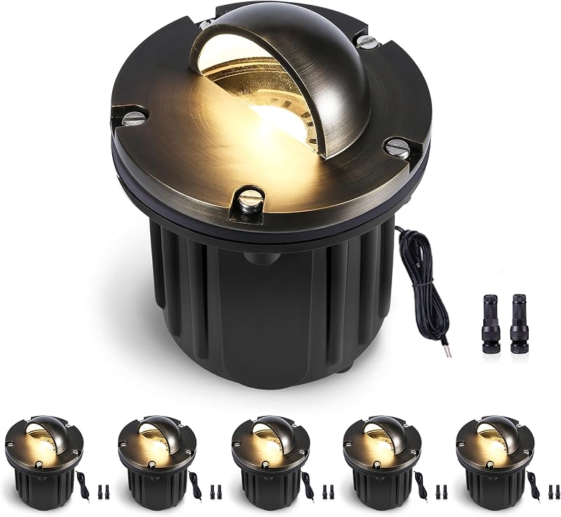 Luz pozo LED bronce antiguo 12V IP65 para piso