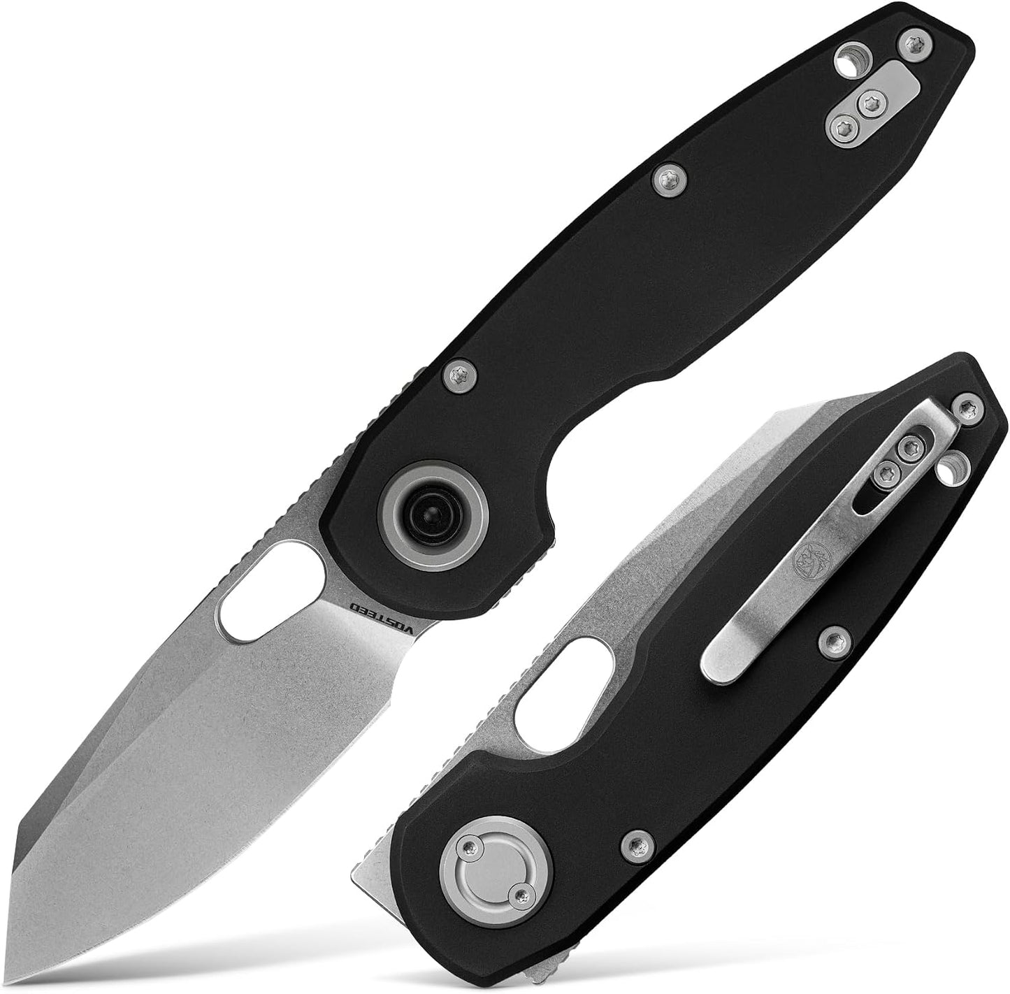 Cuchillo EDC 8.08cm hoja 154CM Vanchor Lock aluminio negro