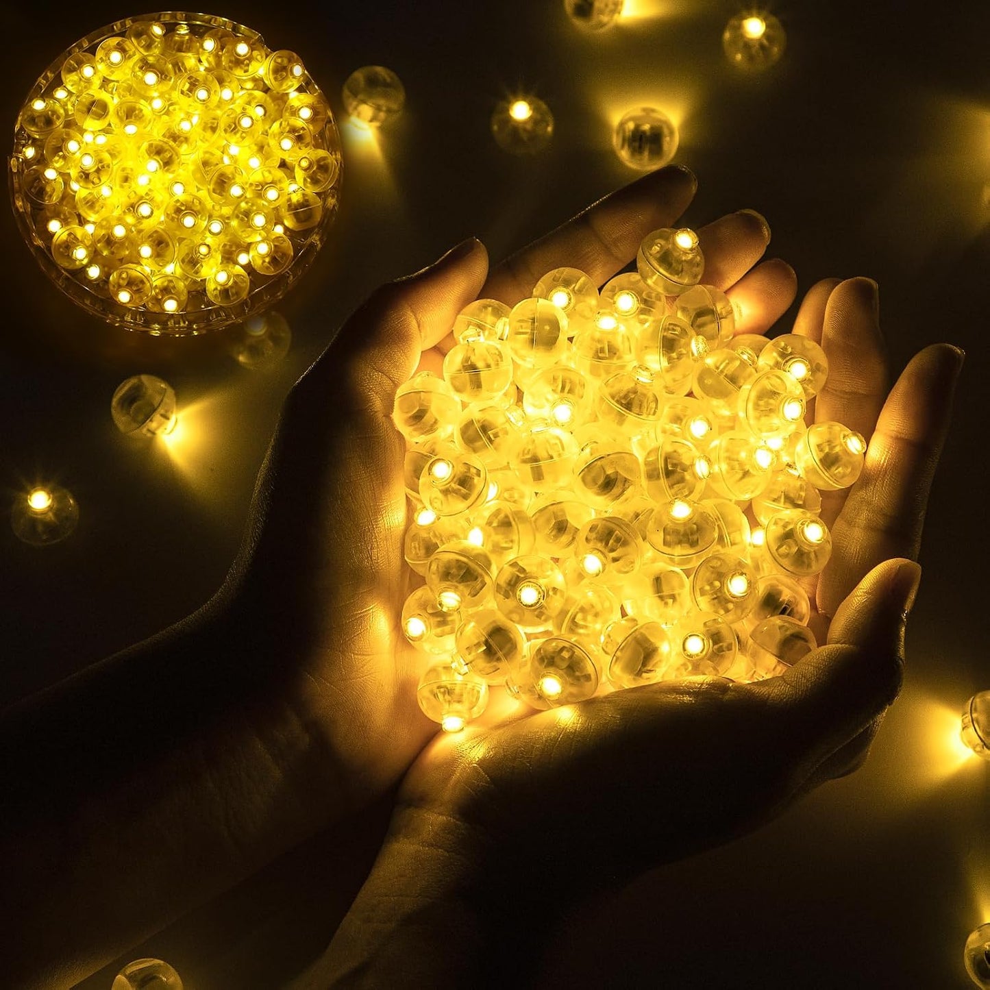 200 Luces Led Redondas Blancas Cálidas para Decoración