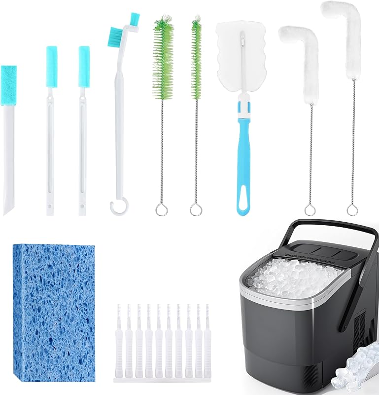 Kit cepillo limpiador máquina hielo 1 esponja 19 cepillos grietas