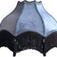Lámpara campana terciopelo borlas azul suave 40.6cm