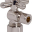 Válvula cierre angular 5/8x3/8" níquel satinado set 2