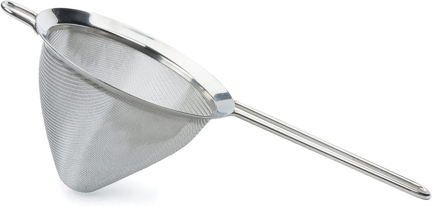 Colador cónico acero inox 6.25pulg multiusos cocina té cócteles