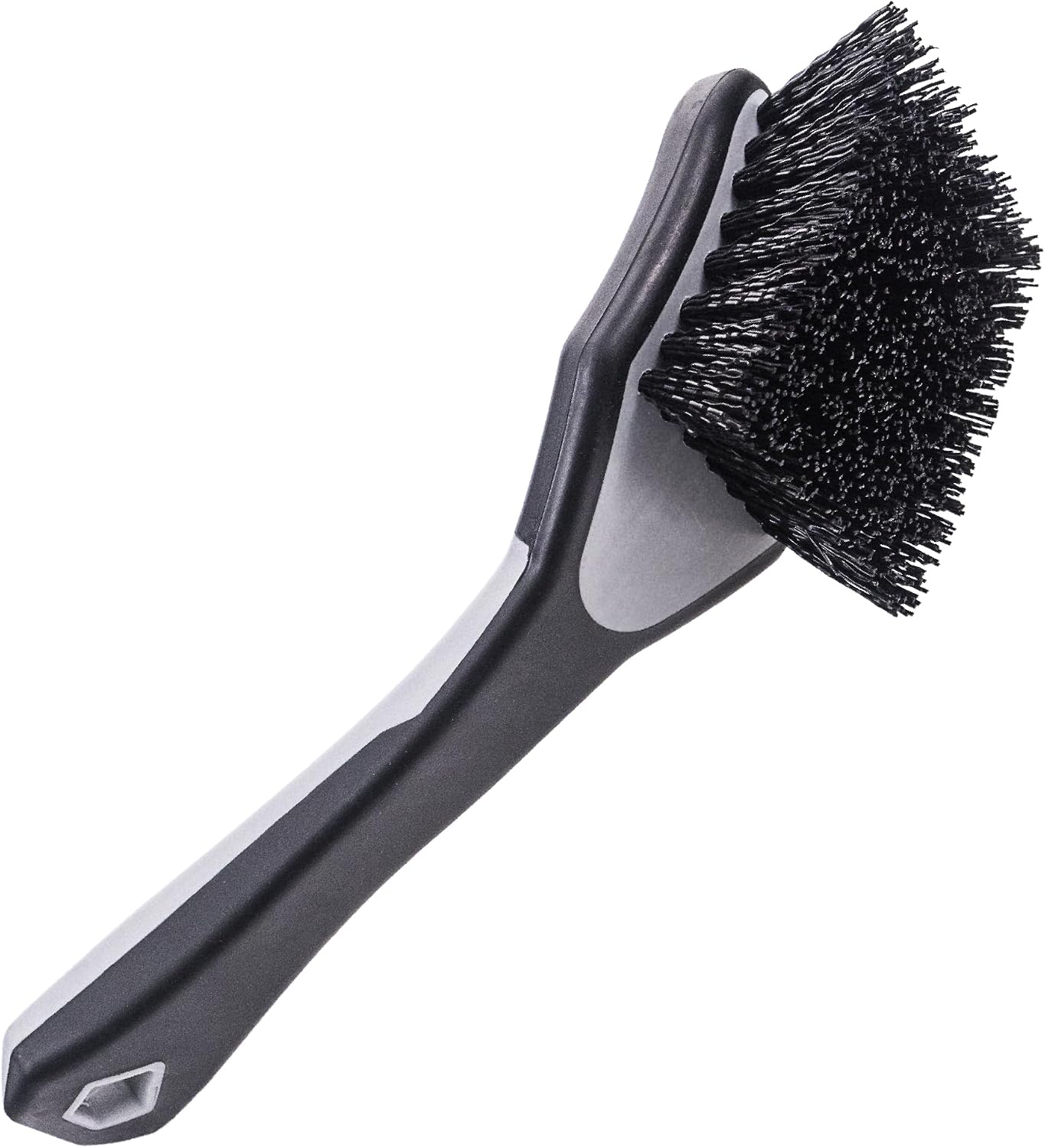 Cepillo neumáticos auto perfil bajo gris cerdas negras 9.3x2.5pulg
