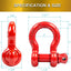 Grilletes anclaje acero forjado 4.75T anillo D galvanizados