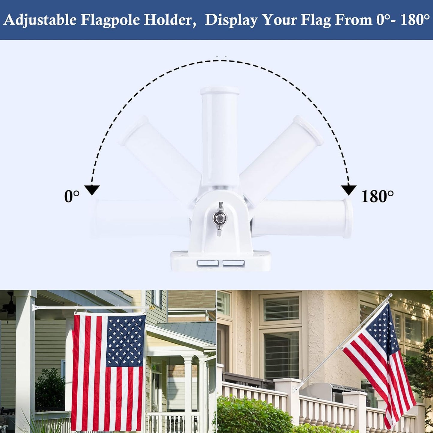 Soporte poste bandera ajustable aluminio exterior