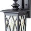 Farol pared exterior luz aplique vidrio ondas agua