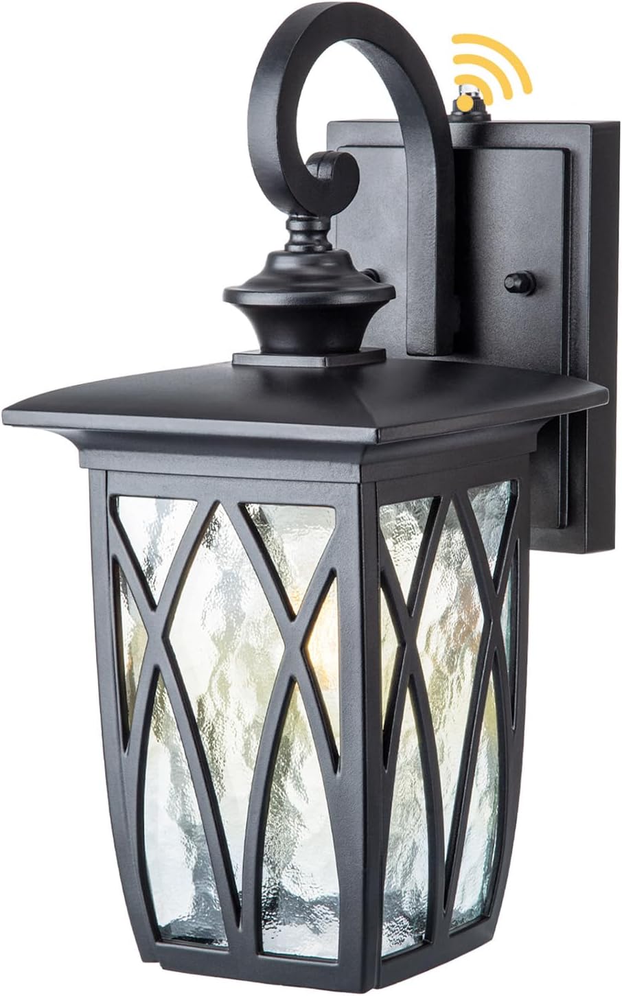 Farol pared exterior luz aplique vidrio ondas agua