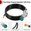 Regulador propano 10pies manguera doble etapa conector QCC1