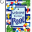 Bandera jardín doble cara 12x18pulg welcome pool verano