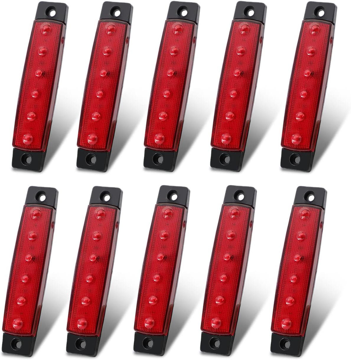 6 Luces LED Rojas 3.8pulg para Remolque Indicador Lateral