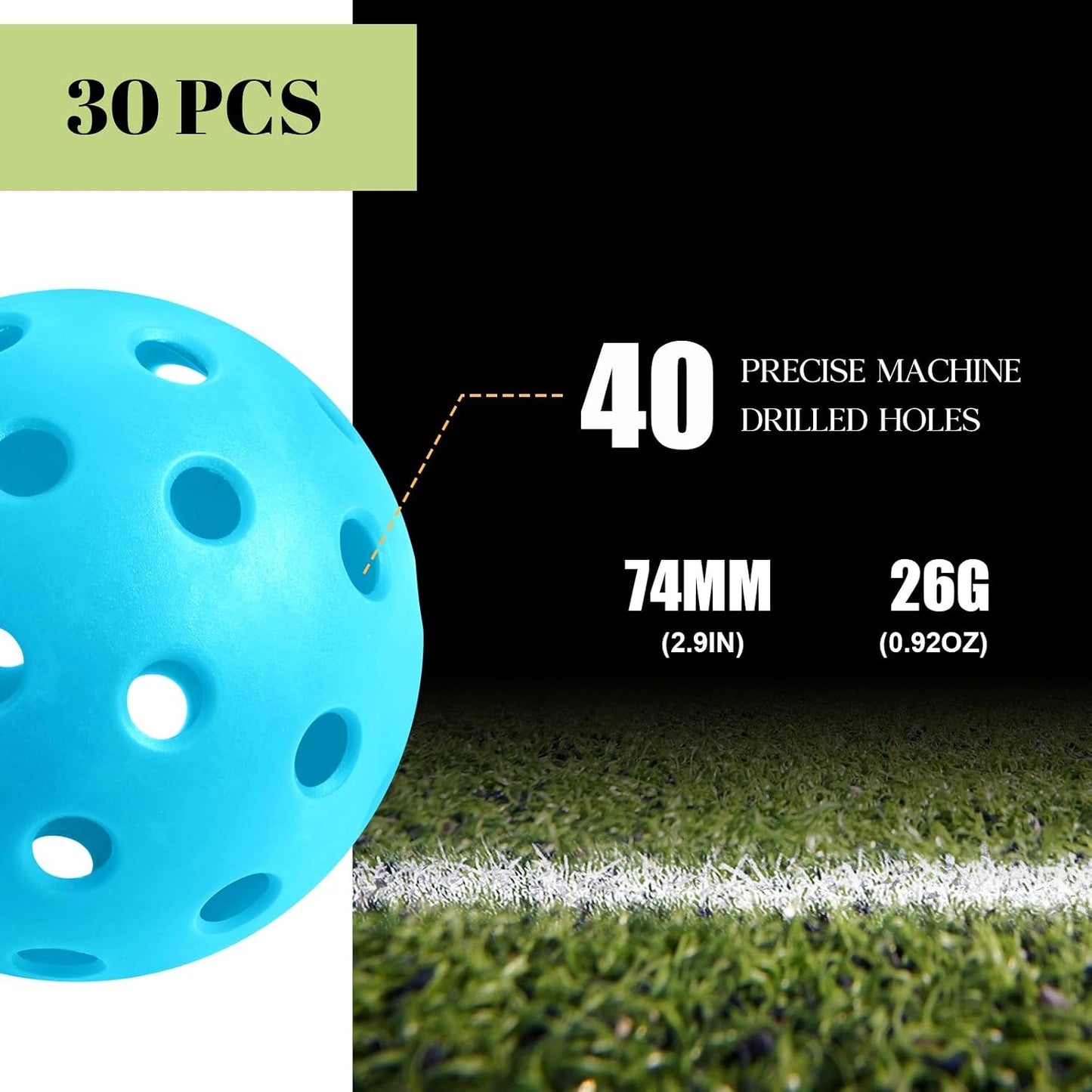30 Pelotas Béisbol Plástico 2.9" Multicolor
