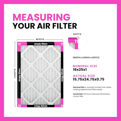 Filtro aire horno HVAC MERV 11 MPR 1000 6 Pzas