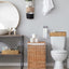2 Cestas Almacenamiento Mimbre 3 Secciones Rectangular Baño