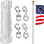 Kit cuerda nailon 50x1/4" con 4 clips bandera 25ft