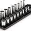Set llaves vaso 3/8 pulg 18 Pzas con bandeja