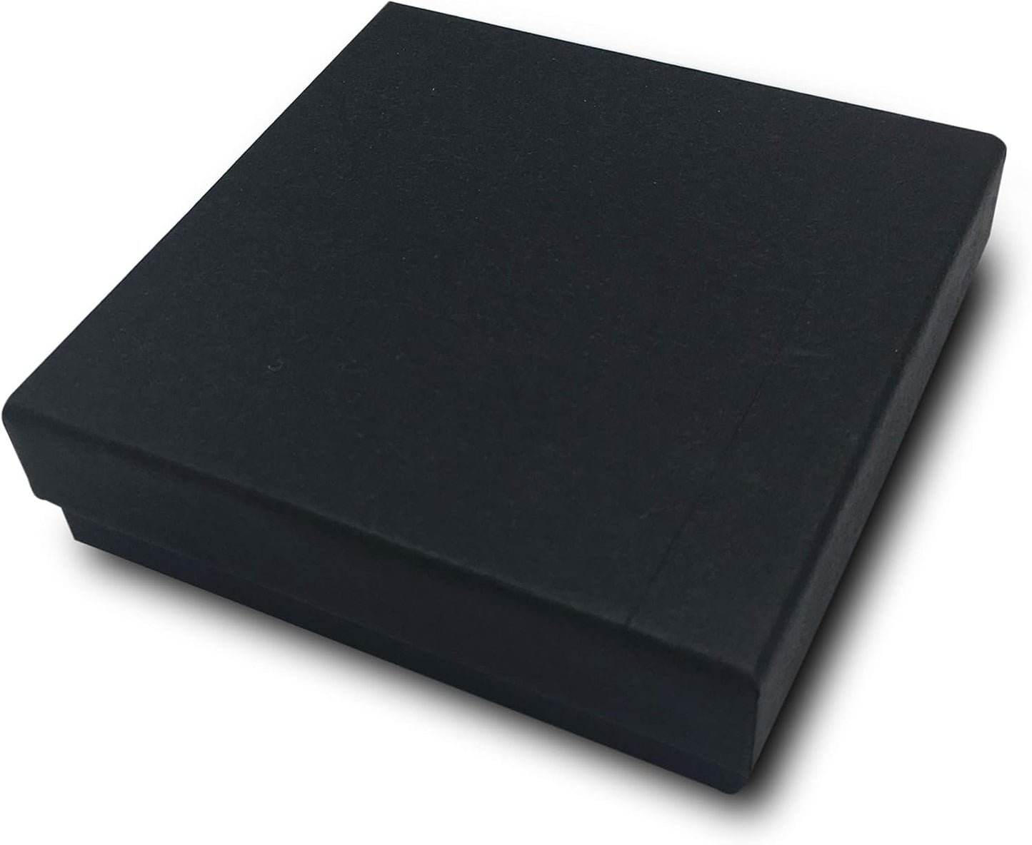 100 Cajas Regalo Cartón Joyería Relleno Algodón Negro