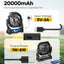 Ventilador camping batería 30000mAh con luz LED silencioso