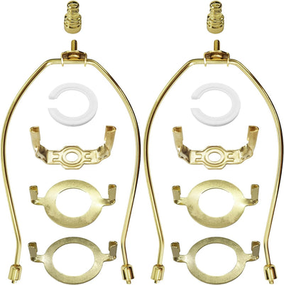 2 Pzas Soporte Arpa Lámpara 9pulg E14 E26 E27 Dorado