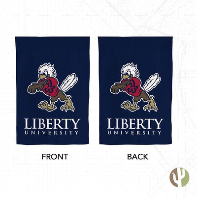 Bandera jardín Liberty University 19x12pulg diseño D