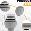 Conector conducto PVC 1pulg hermético 180grados 6uds