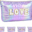 Bolsa maquillaje acolchada 3 pzas color morado