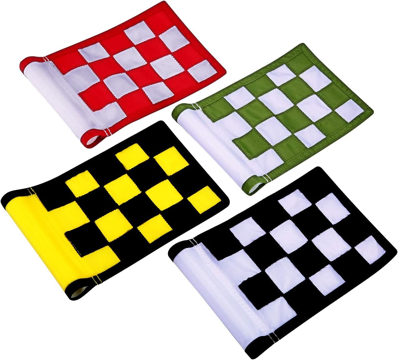 Bandera golf entrenamiento cuadros 8.7x6" set 4