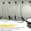 20 Luces LED señalización lateral 3/4" ámbar acero inox