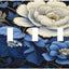 Cubiertas interruptor luz flores azul blanco 3 gang