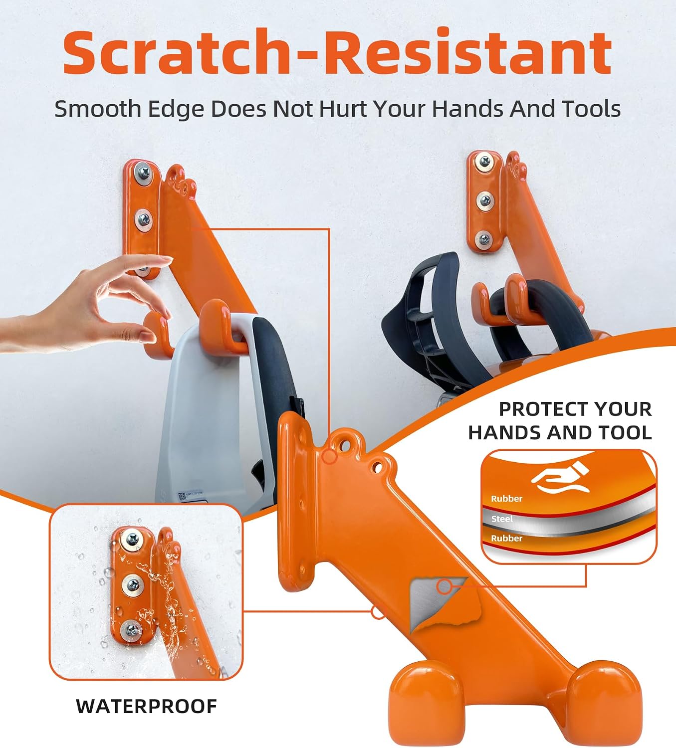 Percha motosierra soporte pared resistente garaje