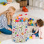 Cesta lavandería plegable lona impermeable racimo flores para niños