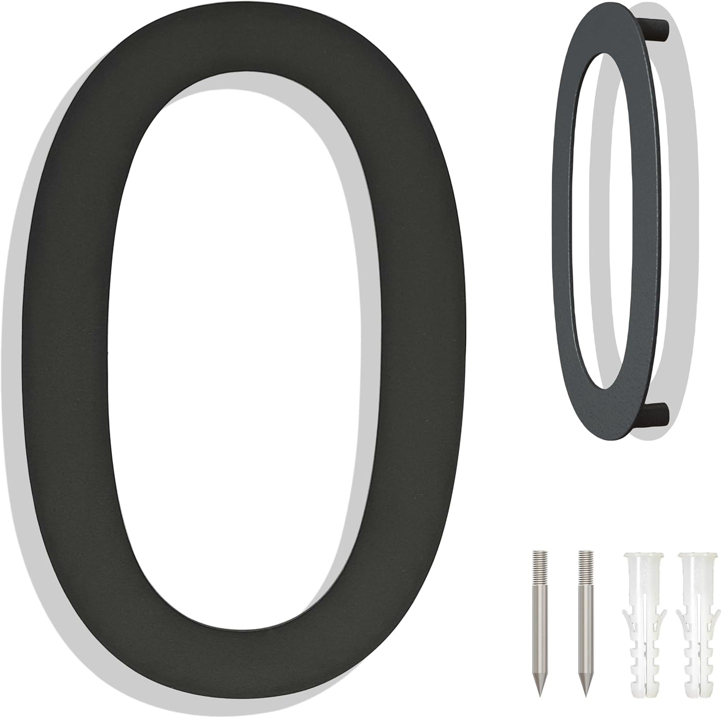 Números puerta acero inox 8pulg negro mate exterior