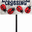 Estaca decorativa Ladybug Crossing para jardín multicolor
