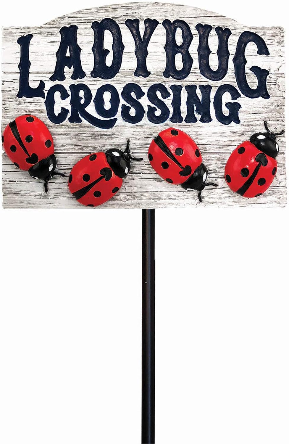 Estaca decorativa Ladybug Crossing para jardín multicolor