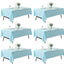 6 Manteles Rectangulares 60x84pulg Azul Moteado Poliéster