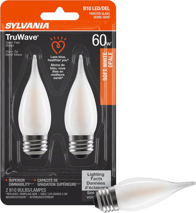 Bombilla LED TruWave Natural 60W base media suave regulable pack 2