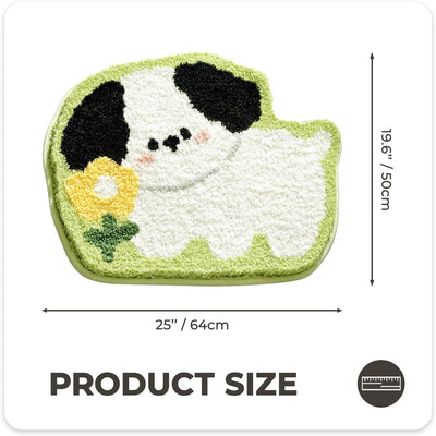 Alfombra baño animales dibujos felpa antiderrap 20x25pulg