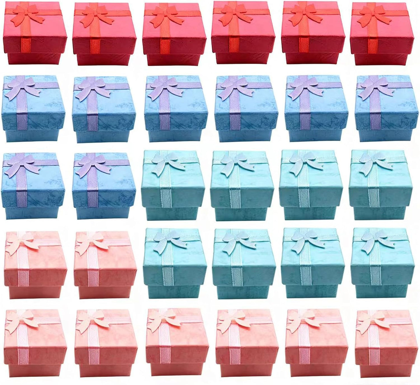 Set 32 Cajas Regalo Joyas Anillos Aretes 4 Colores