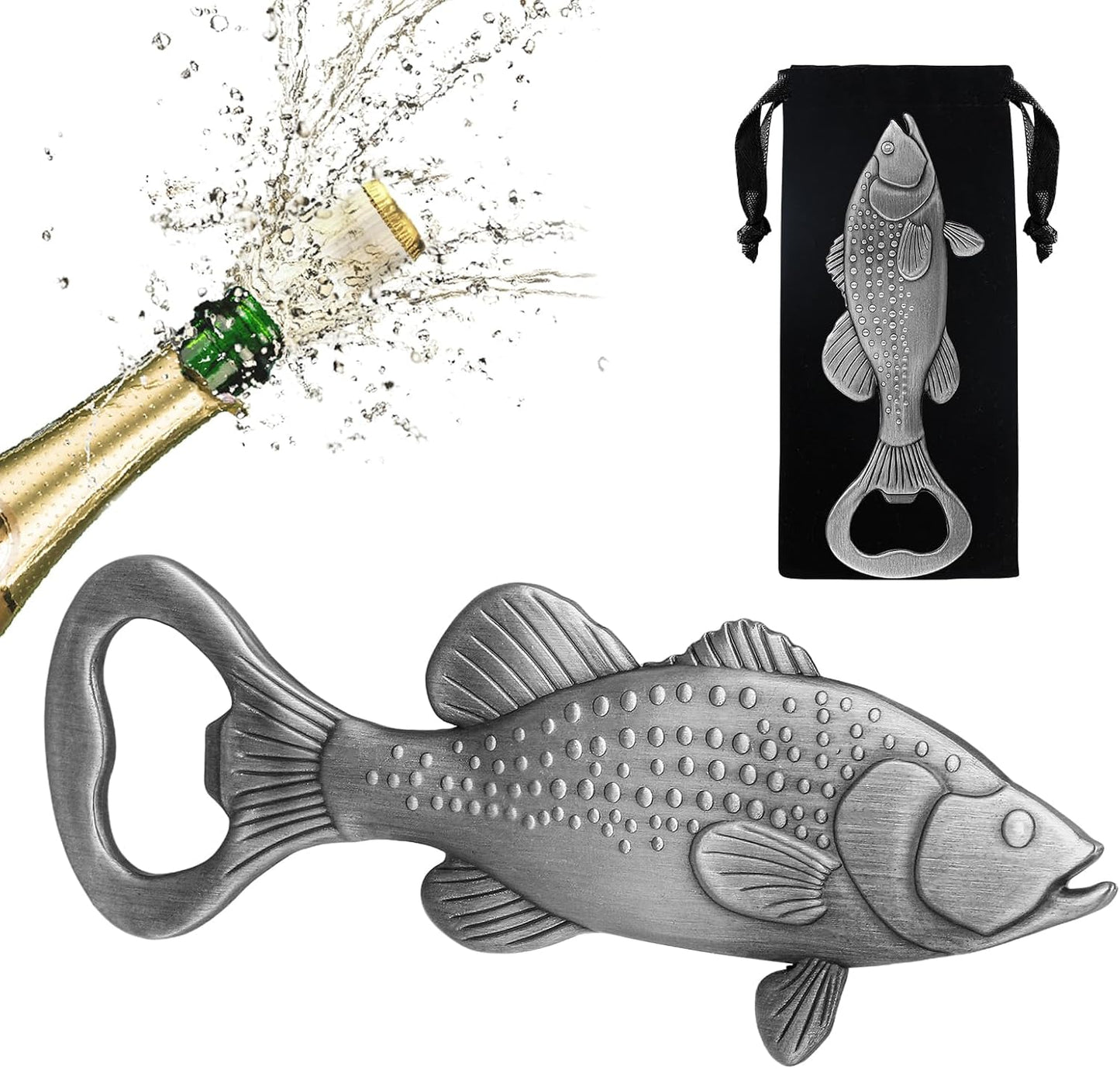 Abridor botella forma lobina regalo pesca