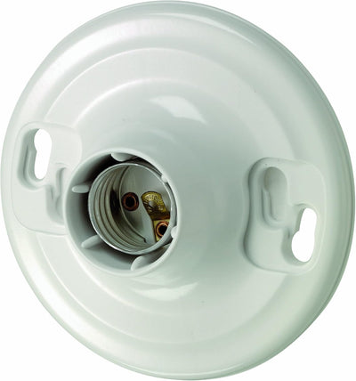 Portalámparas incandescente sin llave blanco