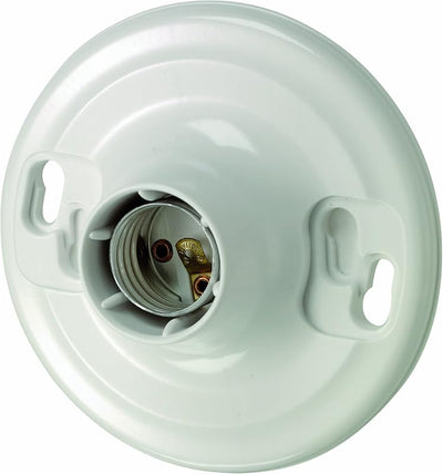 Portalámparas incandescente sin llave blanco