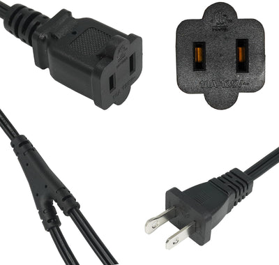 Cable divisor 2 clavijas 5ft negro macho a hembra