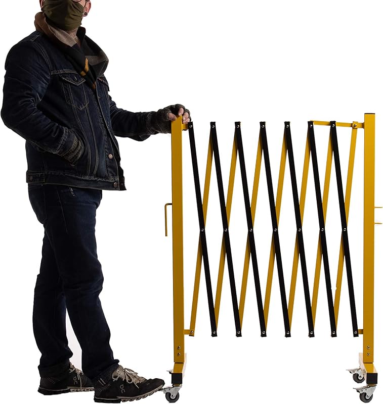 Barricada metálica expandible 11ft puerta seguridad