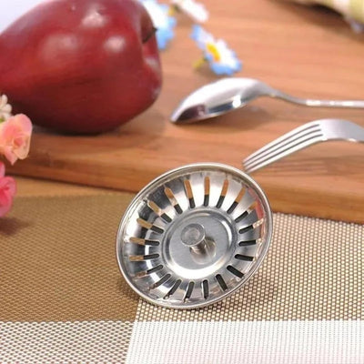 2 Tapones Universal Fregadero Acero Inox Grueso 3.150in