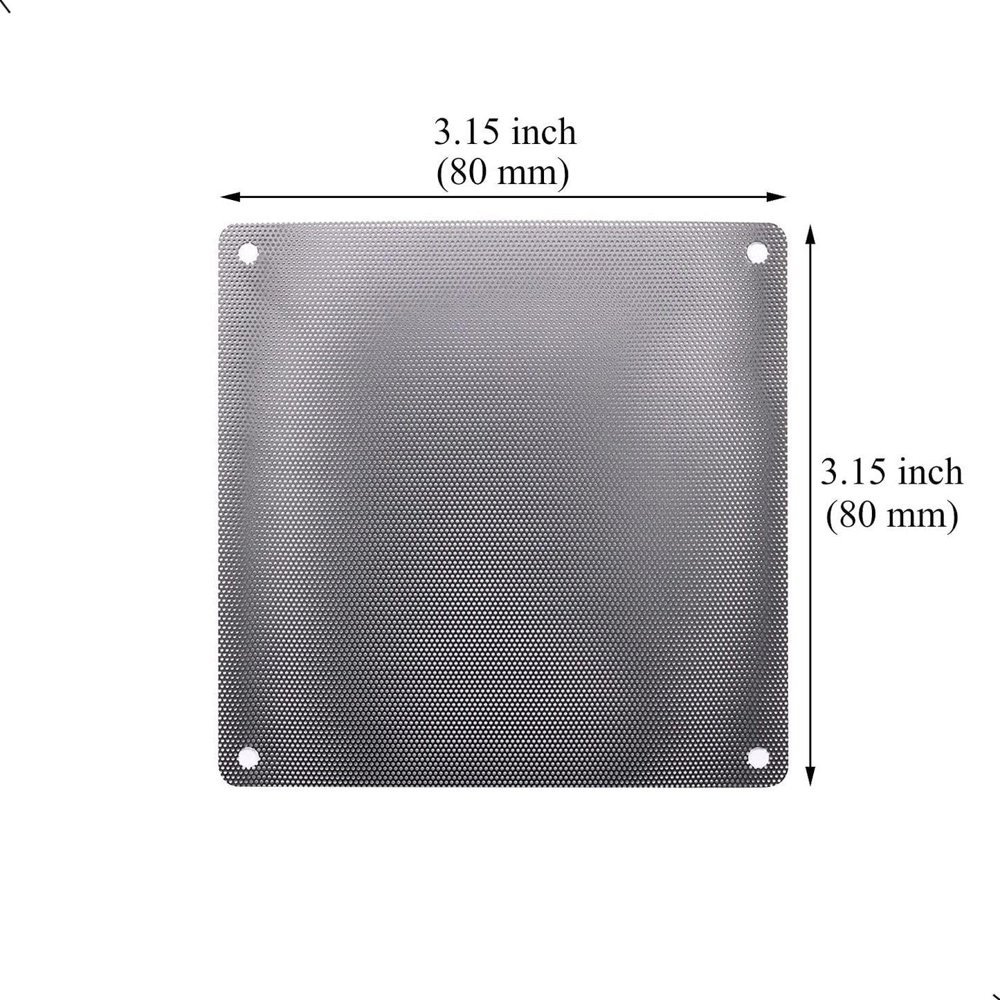 12 Pzas Filtro Polvo PC Cooler Negro Malla