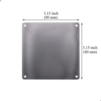 12 Pzas Filtro Polvo PC Cooler Negro Malla