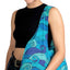 Bolso plegable reutiliz. para compras y viajes azul ondas