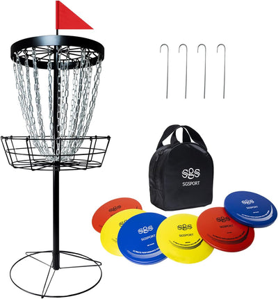 Canasta Disc Golf Portatil con 6 Discos y Bolsa de