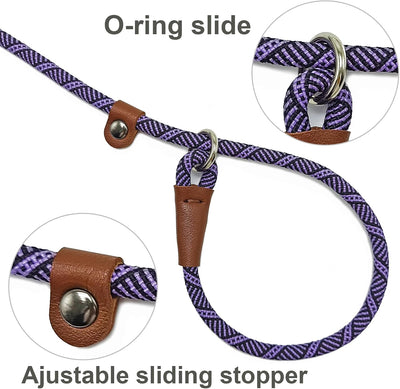 Correa antideslizante perros 1/4pulg x5ft morado