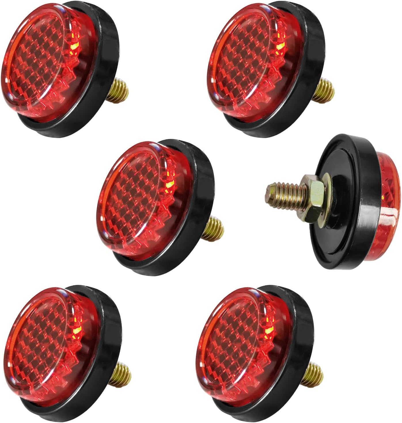 6 Pzas perno etiqueta reflectora M5 para motocicleta